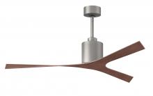 Matthews Fan Company MK-BN-WN - Molly - Ceiling Fan - Brushed Nickel Finish - Walnut Tone Blades