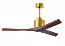 Matthews Fan Company MW-BRBR-WA-52 - Mollywood - 52" Ceiling Fan - Brushed Brass Finish - Walnut Tone Blades