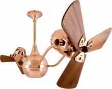 Matthews Fan Company VB-CP-WD - Vent Bettina - Rotational Ceiling Fan - Polished Copper Finish - Mahogany Tone Blades