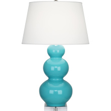 Robert Abbey A362X - Egg Blue Triple Gourd Table Lamp