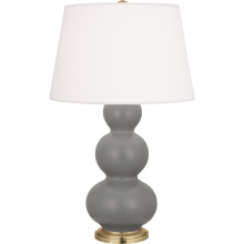 Robert Abbey MST40 - Matte Smokey Taupe Triple Gourd Table Lamp