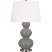 Robert Abbey MST42 - Matte Smokey Taupe Triple Gourd Table Lamp