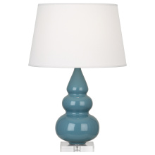 Robert Abbey OB33X - Steel Blue Small Triple Gourd Accent Lamp