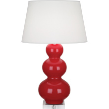 Robert Abbey RR43X - Ruby Red Triple Gourd Table Lamp
