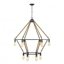 Acclaim Lighting IN10056AGY - Holden 12-Light Antique Gray Wagon Wheel Chandelier