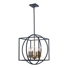 Trans Globe 11186 AG-BK - 6LT CHANDELIER ZOEY CAGE-AG-BK