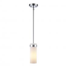 Trans Globe PND-2176 PC - 1LT PENDANT-PC BAND-WHITE GLAS