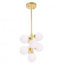 CWI Lighting 1020P12-8-602 - Arya 8 Light Satin Gold Pendant