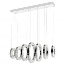 CWI Lighting 1046P37-7-601-RC - Celina Integrated LED 37in 7 Ring Chrome Chandelier