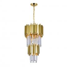 CWI Lighting 1112P12-4-169 - Deco 4 Light 12in Medallion Gold Mini Pendant