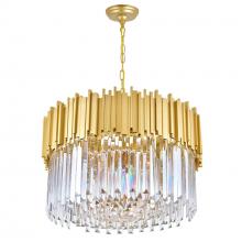 CWI Lighting 1112P24-7-169 - Deco 7 Light Medallion Gold Down Chandelier