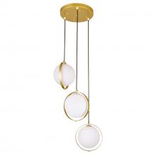 CWI Lighting 1153P16-3-169 - Da Vinci 3 Light 16in Brass Multi Light Pendant