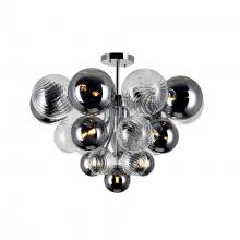 CWI Lighting 1205C25-10-601 - Pallocino 10 Light 25in Chrome Flush Mount