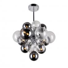 CWI Lighting 1205P16-8-601 - Pallocino 8 Light 16in Chrome Chandelier