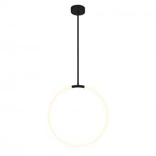CWI Lighting 1273P24-1-101 - Hoops Integrated LED 24in Black Chandelier
