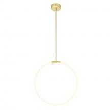 CWI Lighting 1273P24-1-602 - Hoops Integrated LED 24in Satin Gold Chandelier