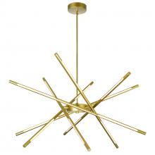 CWI Lighting 1375P31-6-602 - Oskil Integrated LED 31in Satin Gold Chandelier