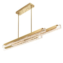 CWI Lighting 1586P60-3-624 - Valira Integrated LED 60in Brass Chandelier with Handcrafted Glass