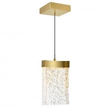 CWI Lighting 1587P6-1-624 - Lava Integrated LED 6in Brass Mini Pendant with Handcrafted Glass