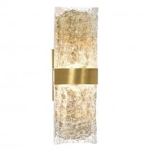 CWI Lighting 1587W20-2-624 - Lava Integrated LED 20in Brass Wall Light with Handcrafted Glass