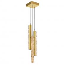 CWI Lighting 1588P6-3-624 - Stagger Integrated LED 6in Brass Mini Pendant with Handcrafted Glass