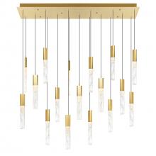 CWI Lighting 1589P48-17-624-RC - Greta Integrated LED 48in Brass Chandelier with Handcrafted Glass