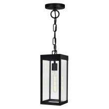 CWI Lighting 1695P7-1-101 - Windsor 1 Light Black Outdoor Pendant