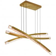 CWI Lighting 1710P50-3-624 - Saber Integrated LED 50in Brass Chandelier with Handcrafted Glass