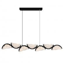 CWI Lighting 1715P54-7-101 - Moon Integrated LED 54in Black Chandelier with Handcrafted Glass