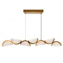 CWI Lighting 1715P54-7-624 - Moon Integrated LED 54in Brass Chandelier with Handcrafted Glass