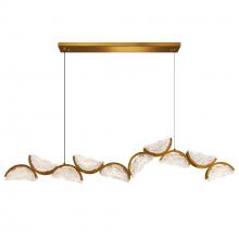 CWI Lighting 1715P70-10-624 - Moon Integrated LED 70in Brass Chandelier with Handcrafted Glass