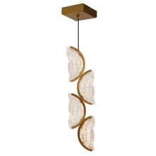 CWI Lighting 1715P8-4-624 - Moon Integrated LED 8in Brass Mini Pendant with Handcrafted Glass