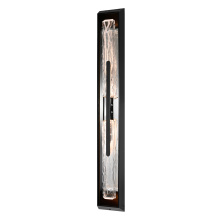 CWI Lighting 1725W44-2-101-B - Curva Integrated LED 44in Sand Black Outdoor Wall Light with Handcrafted Glass