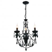 CWI Lighting 5095P16B-3 - Keen 3 Light 16in Black Chandelier