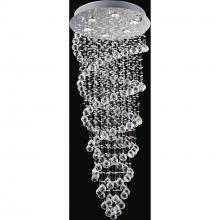 CWI Lighting 6606C20C - Double Spiral 6 Light 20in Chrome Chandelier