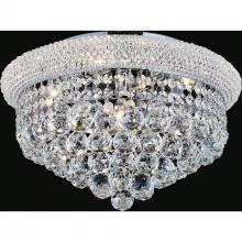 CWI Lighting 8001C18C - Empire 5 Light 18in Chrome Flush Mount with Crystals