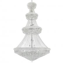 CWI Lighting 8001P50C - Empire 42 Light 50in Chrome Down Chandelier with Crystals