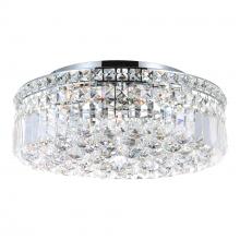 CWI Lighting 8005C16C-R - Colosseum 5 Light 16in Chrome Flush Mount with Crystals