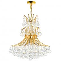 CWI Lighting 8012P24G - Princess 10 Light 24in Gold Down Chandelier