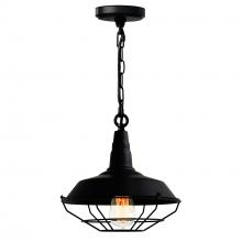 CWI Lighting 9611P14-1-101 - Morgan 1 Light 14in Black Down Mini Pendant