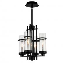 CWI Lighting 9827P14-4-101 - Sierra 4 Light 14in Black Mini Pendant