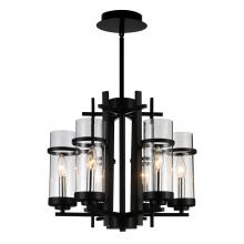 CWI Lighting 9827P18-6-101 - Sierra 6 Light 18in Black Chandelier