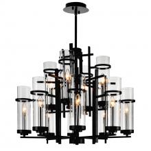 CWI Lighting 9827P30-12-101-A - Sierra 12 Light 30in Black Chandelier