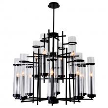 CWI Lighting 9827P38-12-101 - Sierra 12 Light 38in Black Chandelier