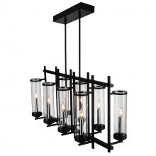 CWI Lighting 9827P38-8-RC-101 - Sierra 8 Light 38in Black Chandelier