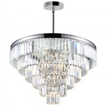 CWI Lighting 9969P30-15-601 - Weiss 15 Light Chrome Down Chandelier