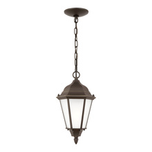Generation Lighting 60941-71 - Bakersville traditional 1-light outdoor exterior pendant in antique bronze finish with satin etched
