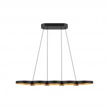 Kuzco Lighting Inc LP90838-BK/GD-UNV - Maestro 38-in Black/Gold LED Linear Pendant