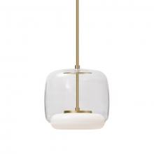 Kuzco Lighting Inc PD70610-CL/BG - Enkel 10-in Clear/Brushed Gold LED Pendant