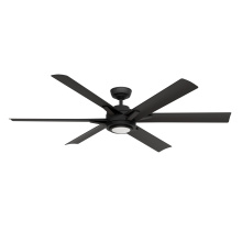 Casablanca Fan Company 53470 - Casablanca 65 inch Melia ENERGY STAR® Matte Black Damp Rated Ceiling Fan with LED Light Kit